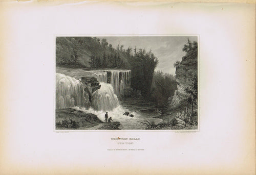 Genuine-Antique-Print-Trenton-Falls-New-York--1855-Appleton-Maps-Of-Antiquity