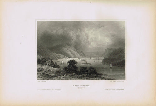 Genuine-Antique-Print-West-Point-Hudson--1855-Appleton-Maps-Of-Antiquity