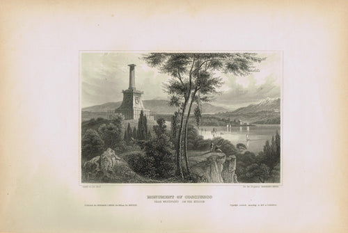 Genuine-Antique-Print-Monument-of-Cosiusco-Near-Westpoint-on-the-Hudson--1855-Appleton-Maps-Of-Antiquity