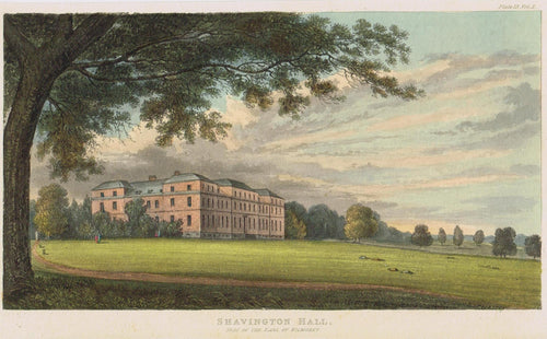 Genuine-Antique-Print-Shavington-Hall-Seat-of-The-Earl-of-Kilmorey-England--19th-century-Unknown-Publisher-Maps-Of-Antiquity