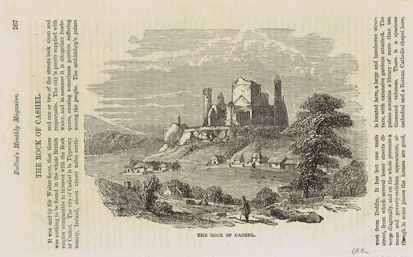 Genuine-Antique-Print-The-Rock-of-Cashel-Ireland--19th-century-Unknown-Publisher-Maps-Of-Antiquity