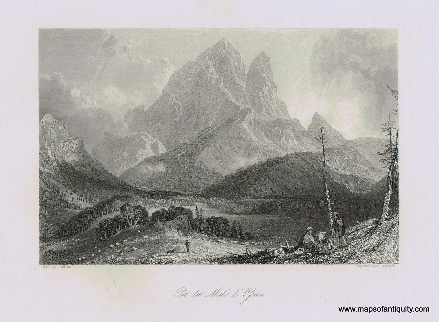 Genuine-Antique-Print-Pic-du-Midi-d-Ossau-France--1875-The-London-Printing-and-Publishing-Company-Maps-Of-Antiquity