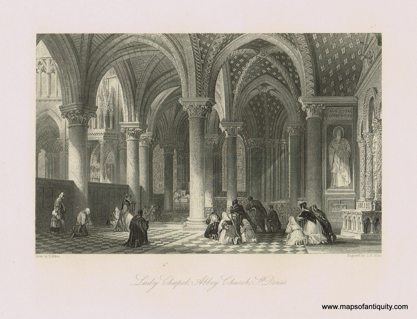 Genuine-Antique-Print-Lady-Chapel-Abbey-Church-St-Denis-France--1875-The-London-Printing-and-Publishing-Company-Maps-Of-Antiquity