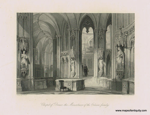 Genuine-Antique-Print-Chapel-of-Dreux-the-Mausoleum-of-the-Orleans-family--France--1875-The-London-Printing-and-Publishing-Company-Maps-Of-Antiquity