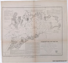 Load image into Gallery viewer, 1847 - Fisher&#39;s Island Sound - Antique Chart
