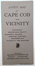 Load image into Gallery viewer, 1922 - Map of Cape Cod and Vicinity - Antique Map
