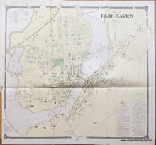 Load image into Gallery viewer, Genuine-Antique-Hand-Colored-Map-Plan-of-Fair-Haven-CT-1868-F.W.-Beers-Maps-Of-Antiquity-1800s-19th-century
