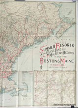 Load image into Gallery viewer, Antique-Printed-Color-Railroad-Map-Summer-Resorts-of-the-Coast-Lake-and-Mountain-Regions-along-the-Boston-&amp;-Maine-Railroad-and-Connections-**********-United-States-Northeast-1915-Matthews-Northrup-Works-Maps-Of-Antiquity
