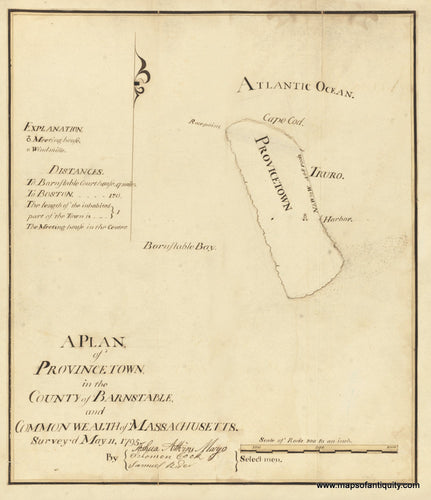 High-Quality-Giclee-Reproduction-Provincetown-Ptown-County-of-Barnstable-1795---Maps-Of-Antiquity
