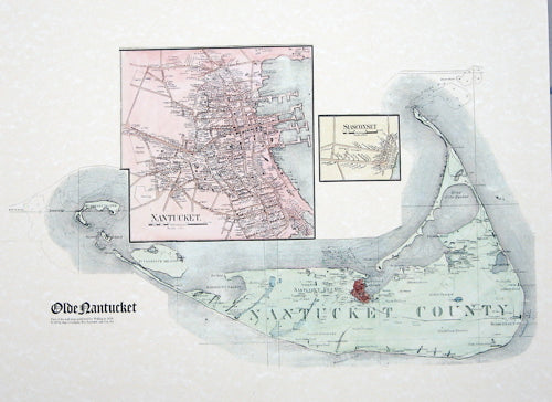 Reproduction-Map-Olde-Nantucket.-