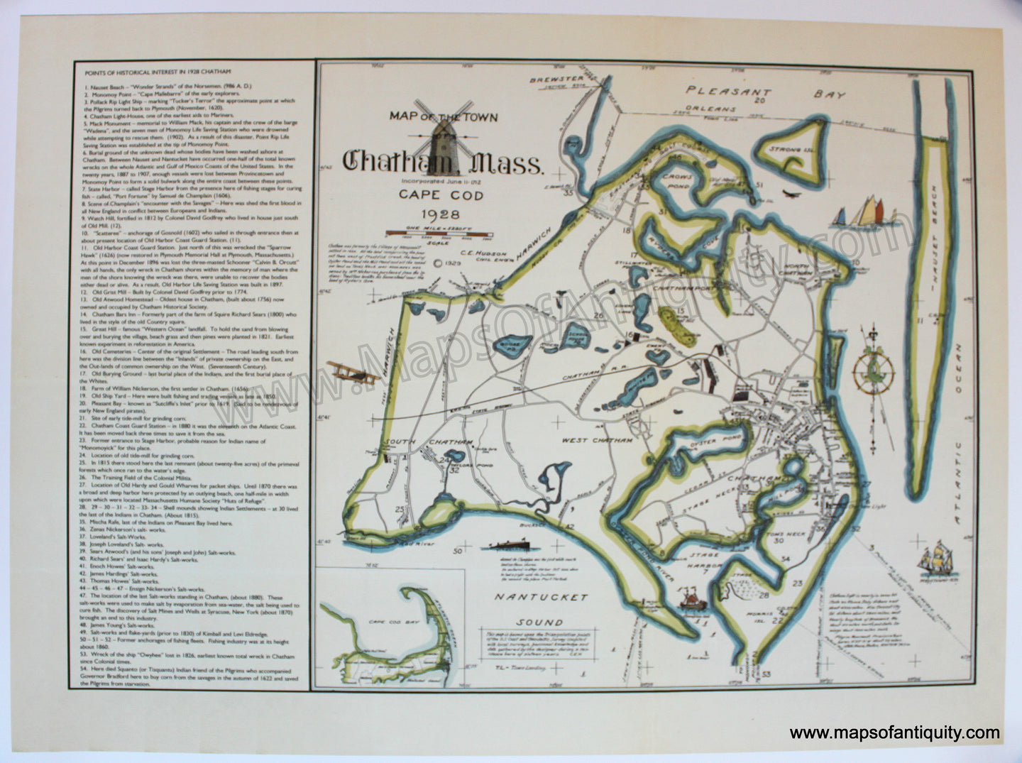 Reproduction-Map-of-the-Town-Chatham-Mass.