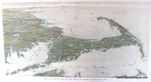 Reproduction-Map-Cape-Cod-Bird's-Eye-View
