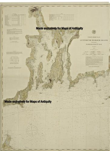 Reproduction-Coast-Chart-No.-13-Cuttyhunk-to-Block-Island-including-Narragansett-Bay-Reproduction-Print-Reproductions-Cape-Cod-and-Islands-Reproduction-US-Coast-Survey-Maps-Of-Antiquity