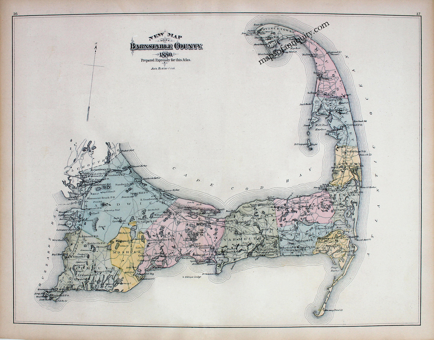 Reproduction-New-Map-of-Barnstable-County-1880-Reproduction-Reproductions-Cape-Cod-and-Islands-Reproduction-Walker-Maps-Of-Antiquity