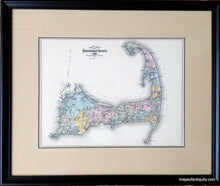 Load image into Gallery viewer, Framed-Reproduction-Barnstable-County-1880-smaller-size---Reproduction-Holiday-Gift-Reproductions-Reproduction-Walker-Maps-Of-Antiquity
