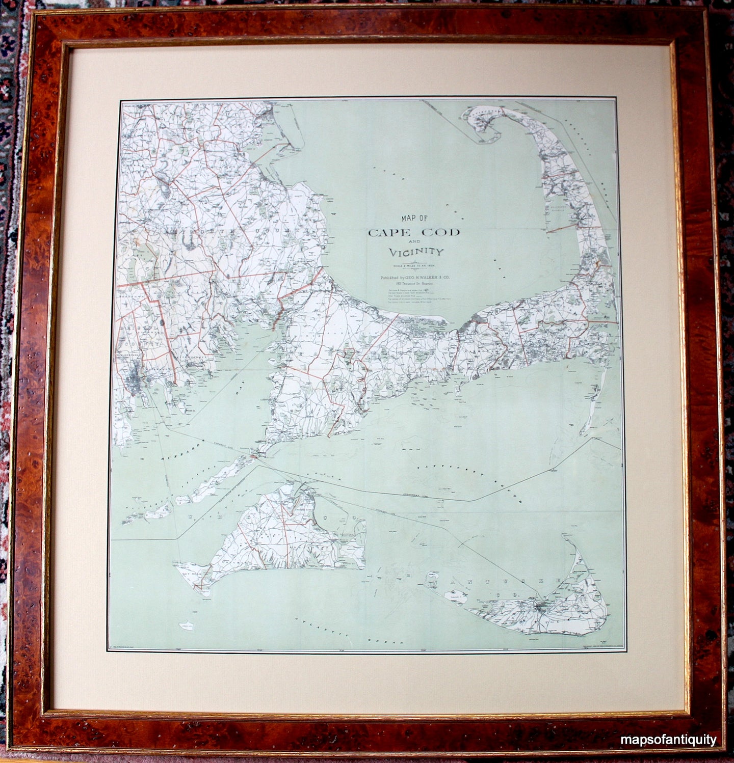 '-Map-of-Cape-Cod-and-Vicinity---Reproduction-Reproductions-Cape-Cod-and-Islands-Reproduction-Walker-Maps-Of-Antiquity