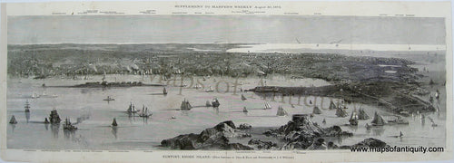 Reproduction-Reproduction-of-Newport-Rhode-Island-from-Sketches-by-Theo.-R.-Davis-and-Photograph-by-J.A.-Williams-Reproductions-Towns-and-Cities-Reproduction-Harper's-Weekly-Maps-Of-Antiquity