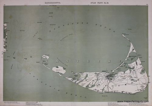 Reproduction-Massachusetts-Atlas-Plate-No.-10.-Nantucket-Walker-1891.---Reproduction-Reproductions-Cape-Cod-and-Islands-Reproduction-Walker-Maps-Of-Antiquity