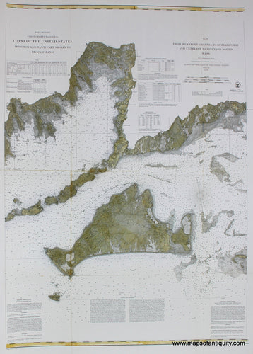 Reproduction-Chart-No.-13-From-Muskeget-Channel-to-Buzzard's-Bay-and-Entrance-to-Vineyard-Sound-Mass.----Reproduction---Reproductions-Cape-Cod-and-Islands-Reproduction-US-Coast-Survey-Maps-Of-Antiquity