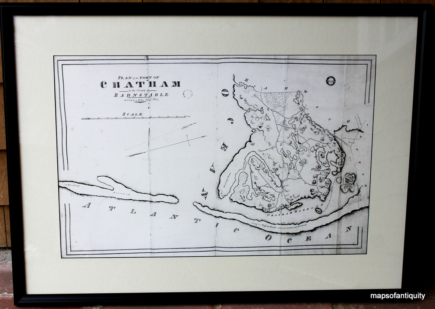Reproduction-Plan-of-the-Town-of-Chatham-in-the-County-of-Barnstable-Surveyed-in-1831-by-John-Hales.-(Reproduction).-Reproductions-Cape-Cod-and-Islands-Chatham-Reproductions-Reproduction--Maps-Of-Antiquity