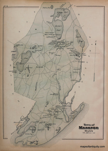 Reproduction-Town-of-Mashpee-p.-27A-Town-and-Village-Maps-Atlas-of-Barnstable-County-Walker-1880.---Reproduction-Reproductions-Cape-Cod-and-Islands-Reproduction--Maps-Of-Antiquity