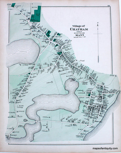 Reproduction-Village-of-Chatham-MA-Town-and-Village-Maps-Atlas-of-Barnstable-County-Walker-1880.---Reproduction---Reproductions-Cape-Cod-and-Islands-Reproduction--Maps-Of-Antiquity