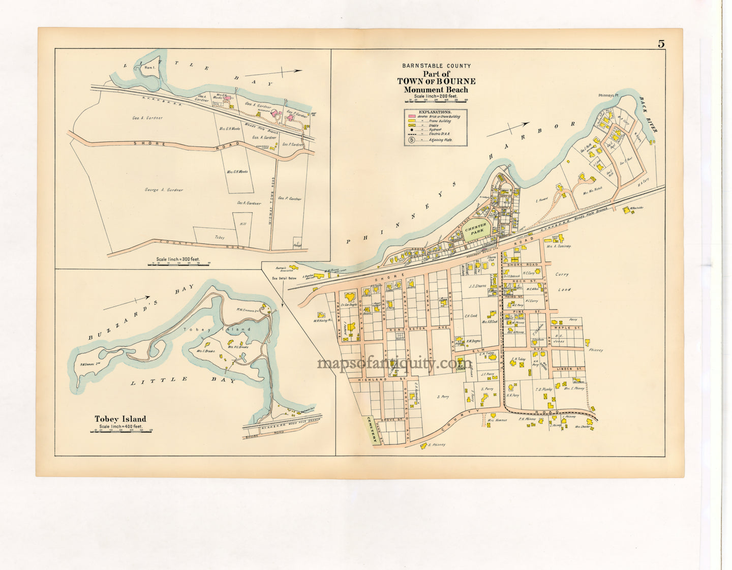 Reproduction-Map-Walker-1906.-Bourne-Monument-Beach-Tobey-Island