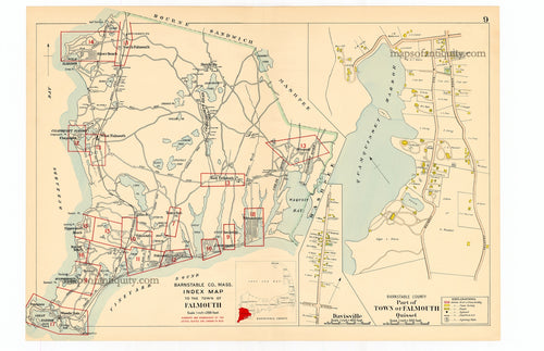 Reproduction-Map-Walker-1906.-Index-Map-Town-of-Falmouth-Quisset-Davisville