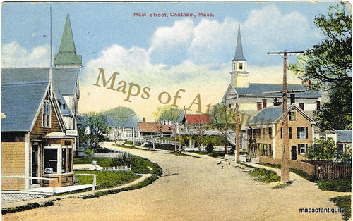 Reproduction-of-Antique-Postcard-Main-Street-Chatham-Mass---Reproduction---Antique-Postcard-Reproduction-Chatham-1900-1925-Various-Maps-Of-Antiquity
