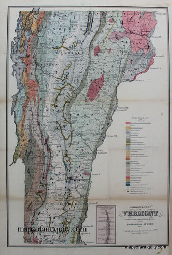 Reproduction-Geological-Map-of-Vermont---Reproduction---Reproductions-Vermont---Maps-Of-Antiquity