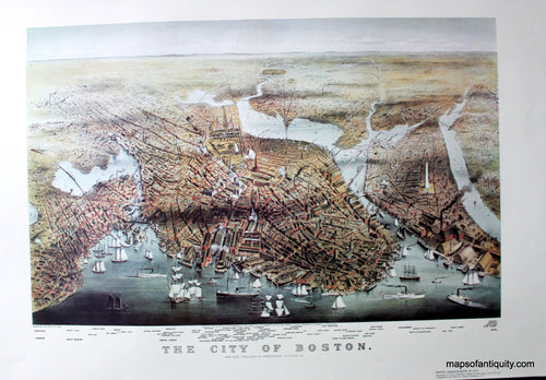 Reproduction-The-City-of-Boston---Reproduction---Reproductions-Boston--Reproduction-Maps-Of-Antiquity