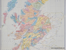 Load image into Gallery viewer, Reproduction print of an antique map of Scotland showing Scottish Clans and Highland Proprietors according to the acts of Parliament in 1587 and 1594. Also shows towns, topography etc.
