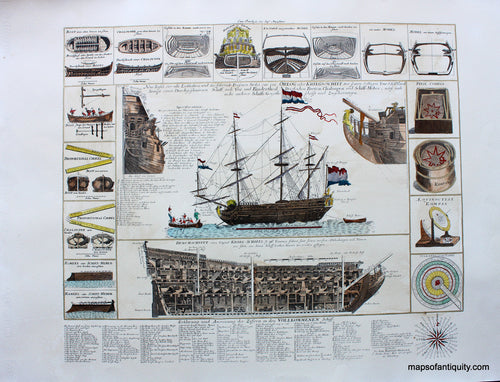 Reproduction-Battleship-Diagram---Orlog-oder-Kriegs-Schiff-Hand-Crafted-Print---Reproduction-Reproduction-Ships--Reproduction-Maps-Of-Antiquity