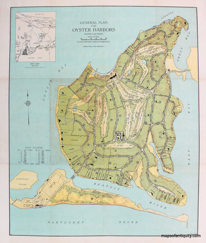 Reproduction-General-Plan-for-Oyster-Harbors-Reproduction-Reproduction-Cape-Cod-Reproduction--Maps-Of-Antiquity