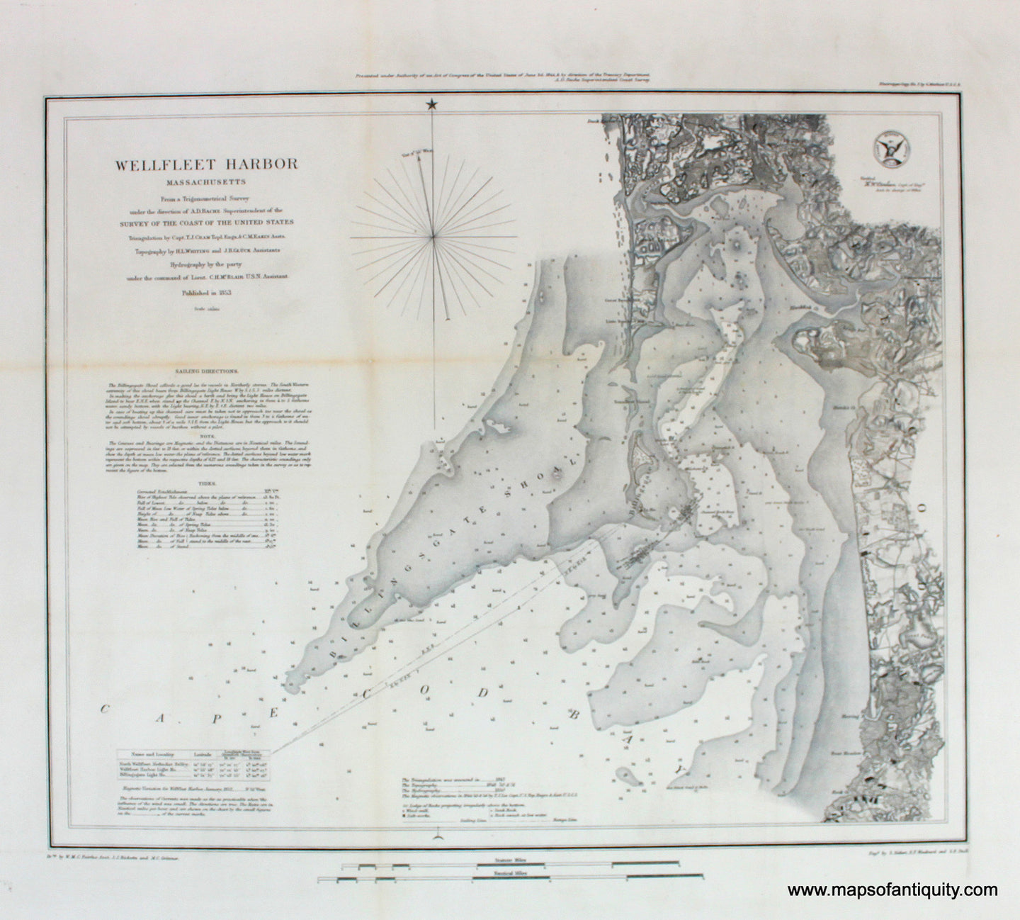 Reproduction-Wellfleet-Harbor-Massachusetts---Reproduction---Reproduction-Cape-Cod-and-Islands---U.S.-Coast-Survey-Maps-Of-Antiquity