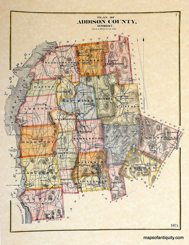 Reproduction-Plan-of-Addison-County-Vermont---Reproduction---Reproduction-Northeast--Reproduction-Maps-Of-Antiquity