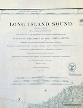 Load image into Gallery viewer, Long Island Sound - Reproduction Map -
