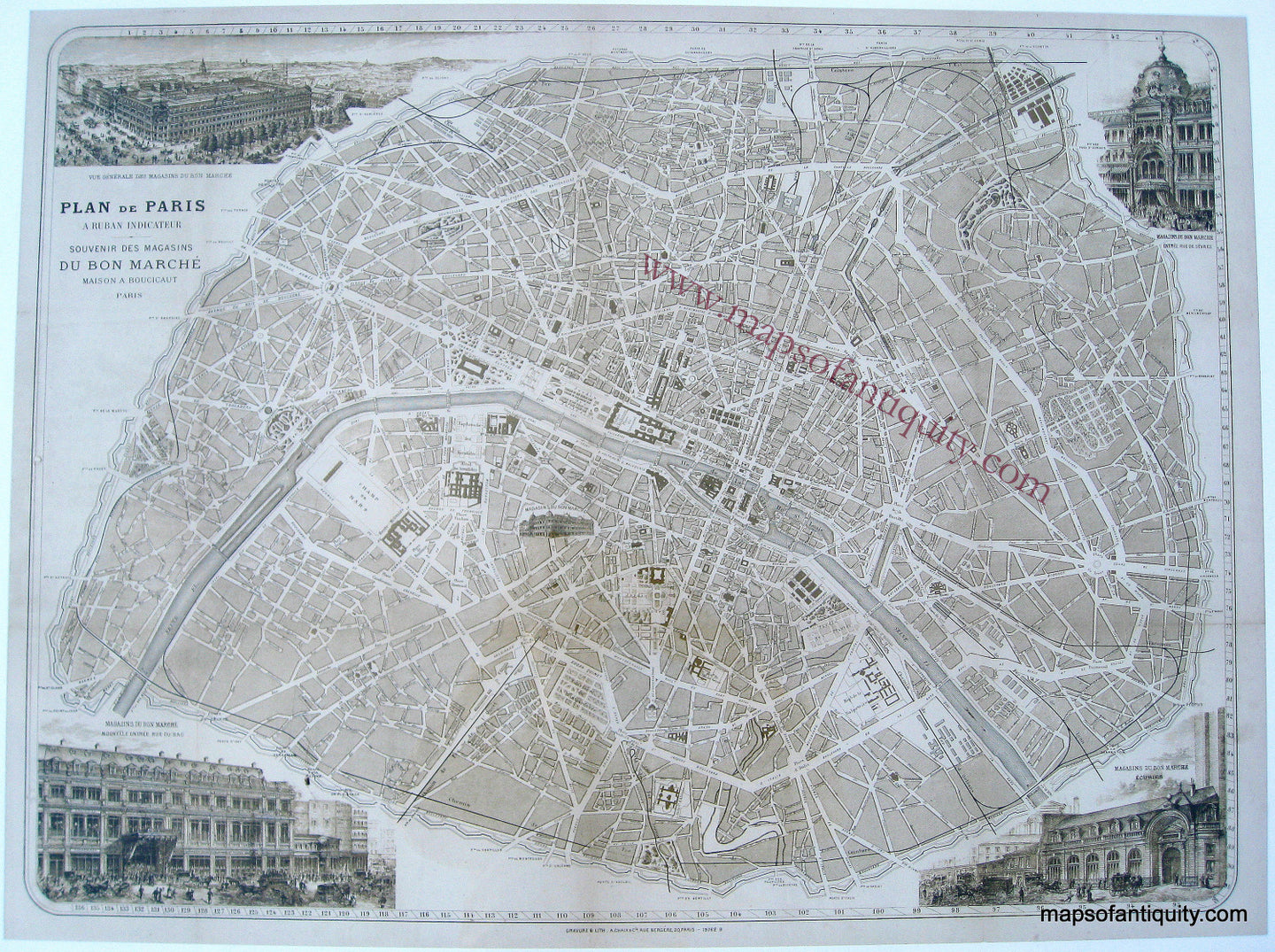 Reproduction-Plan-de-Paris-Souvenir-de-Bon-Marche---Reproduction---Reproduction--Reproduction-Reproduction-Maps-Of-Antiquity
