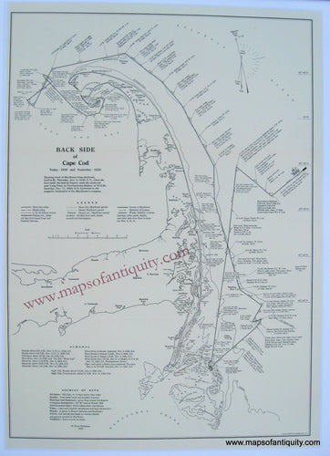 Reproduction-Back-Side-of-Cape-Cod-Today-1930-and-Yesterday-1620:-Mayflower-First-Landing-in-America---Reproduction---Reproduction--Reproduction-Reproduction-of-Warren-Sears-Nickerson's-1931-Map-Maps-Of-Antiquity