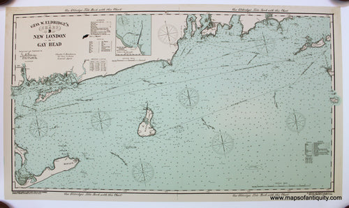 Reproduction-Reproductions-Antique-Map-Chart-B-New-London-to-Gay-Head-Eldridge-Nautical-Maritime-Maps-of-Antiquity