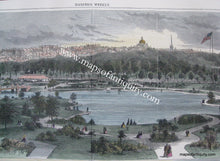 Load image into Gallery viewer, The Public Garden and Commonwealth Avenue, Boston, Massachusetts Colored Reproduction Map
