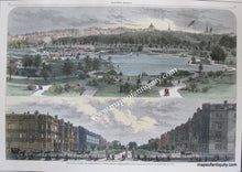 Load image into Gallery viewer, Reproduction-The-Public-Garden-and-Commonwealth-Avenue-Boston-Massachusetts-Colored-Reproduction-Reproduction-Boston--Reproduction-Maps-Of-Antiquity
