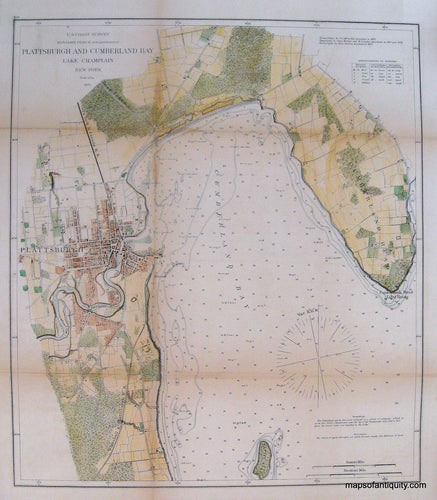 Reproduction-Plattsburgh-and-Cumberland-Bay-Lake-Champlain-New-York---Reproduction---Reproduction-Northeast--Reproduction-Maps-Of-Antiquity