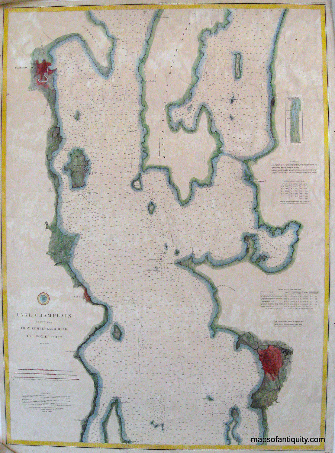 Reproduction-Lake-Champlain-Sheet-No-2-from-Cumberland-Head-to-Ligonier-Point---Reproduction---Reproduction-Northeast--Reproduction-Maps-Of-Antiquity