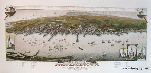 Reproduction-Bird's-Eye-View-of-the-Town-of-Provincetown---Reproduction---Reproduction-Massa--Reproduction-Maps-Of-Antiquity