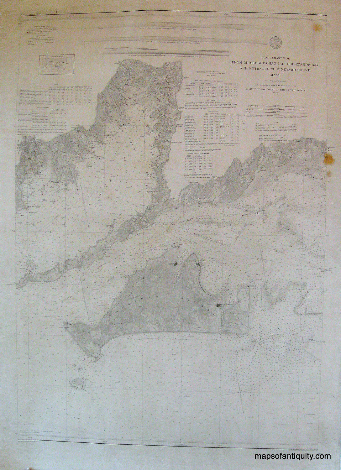 Reproduction-Antique-Map-Coast-Chart-112-Martha's-Vineyard-Vineyard-Sound-Buzzard's-Bay