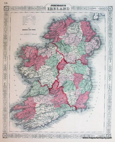Johnson's-Ireland-Reproduction-Antique-Map