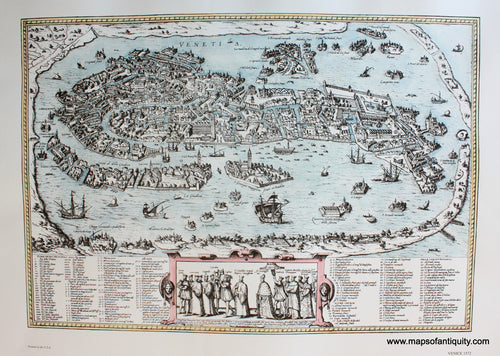 Reproduction-Hand-Colored-Venice-Reproduction-Reproductions--1575-Reproduction-Maps-Of-Antiquity