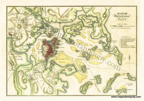 Reproduction-Boston-with-its-Environs-in-1775-&-1776---Reproduction---Reproductions--Reproduction-Reproduction-Maps-Of-Antiquity
