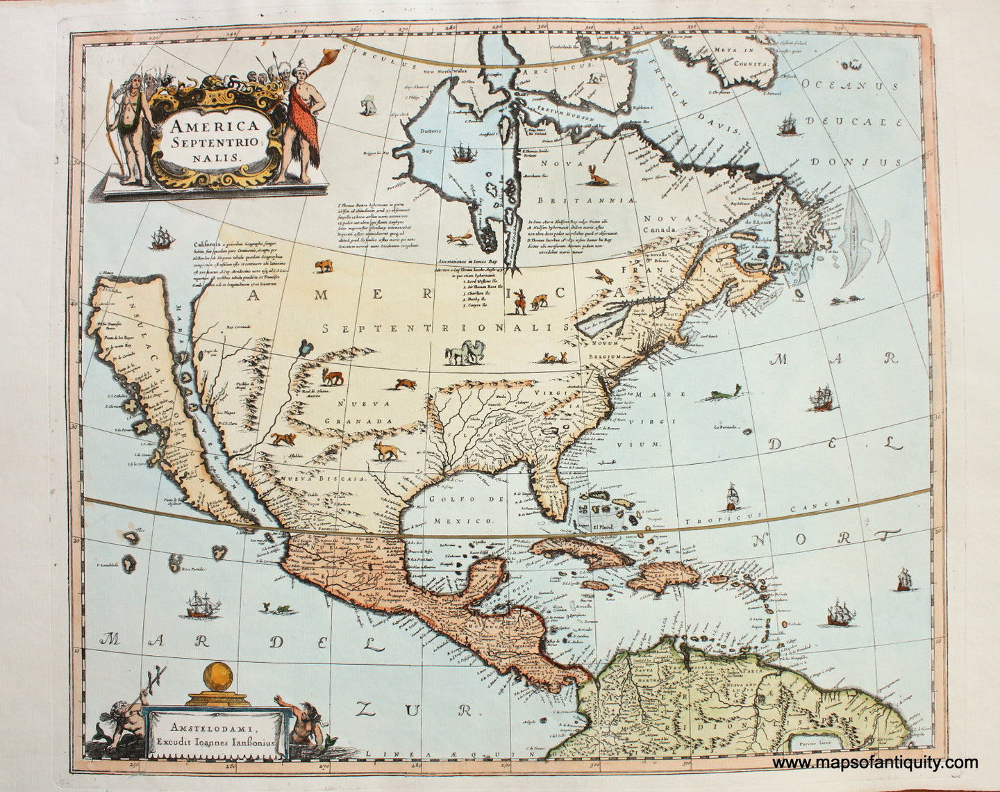 High-quality-Reproduction-America-Septentrionalis---Reproduction-Reproductions---Reproduction-Maps-Of-Antiquity